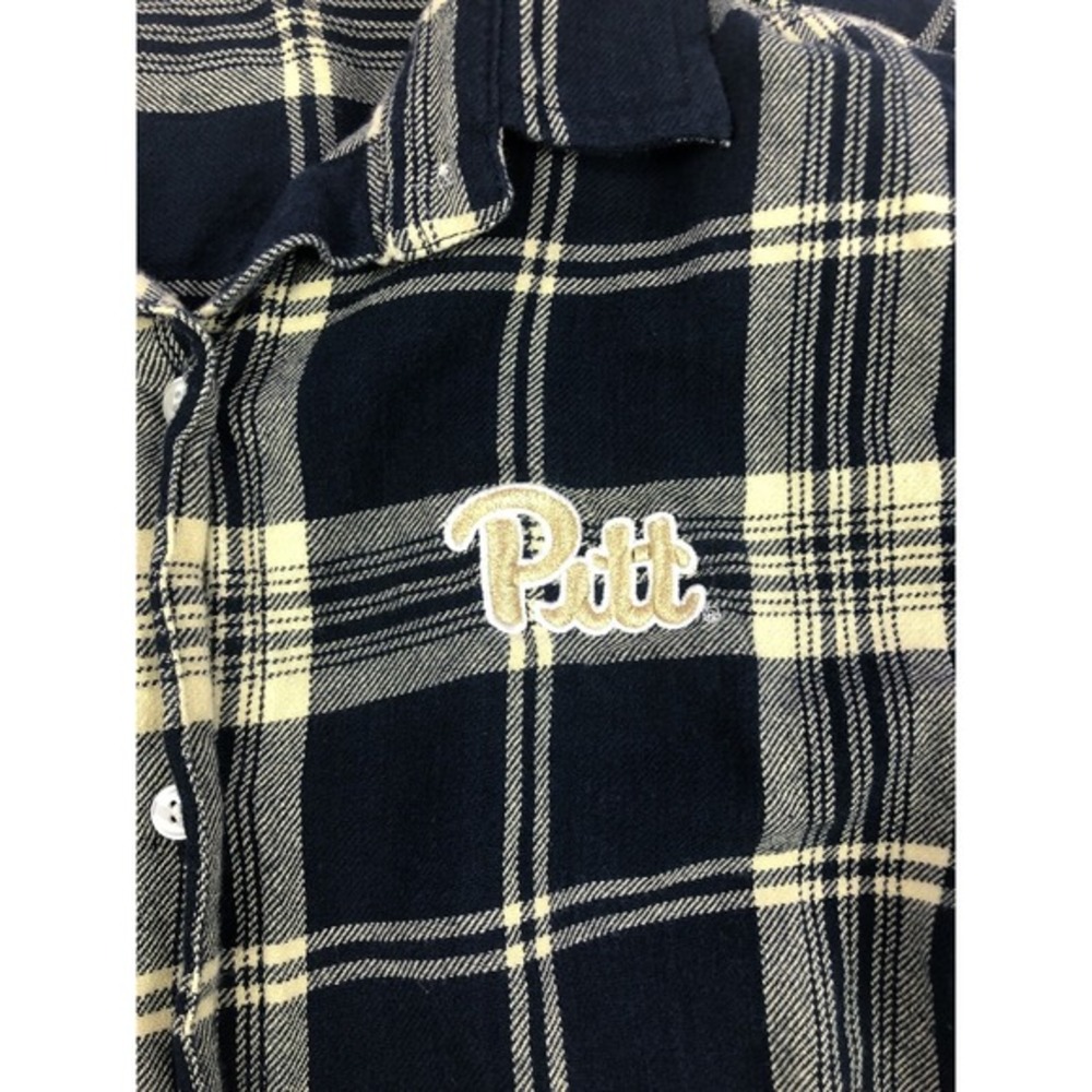 Pitt Panthers Women's Plaid Flannel Shirt UG Apparel Small University Pittsburgh - Picture 2 of 7